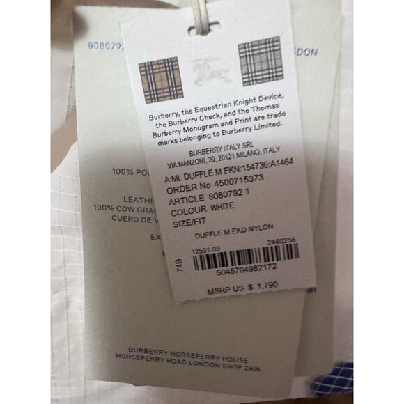 Burberry Ekd Logo Light Weight Medium NWT W Dustbag. Authentic - Picture 8 of 9